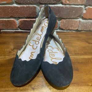 Sam Edelman Black Francis Suede Flat 10.5